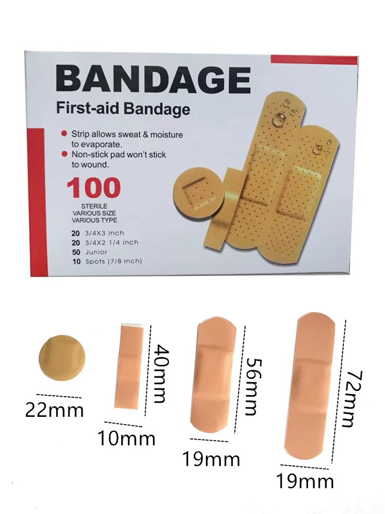 100 Pieces / Box Waterproof Band Aid Medical Antibacterial Band Aid image 5
