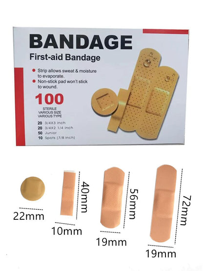 100 Pieces / Box Waterproof Band Aid Medical Antibacterial Band Aid image 5