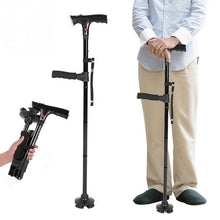Collapsible Telescopic Folding Cane Elder Cane LED image 0